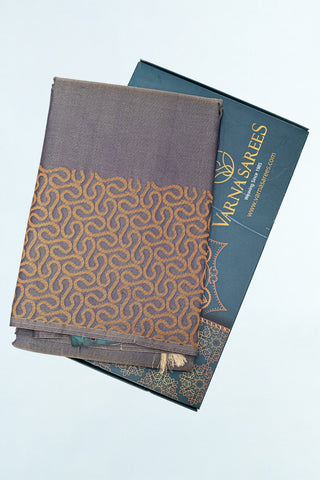 GREY & GOLD - KANCHIPURAM SOFT SILK SAREE