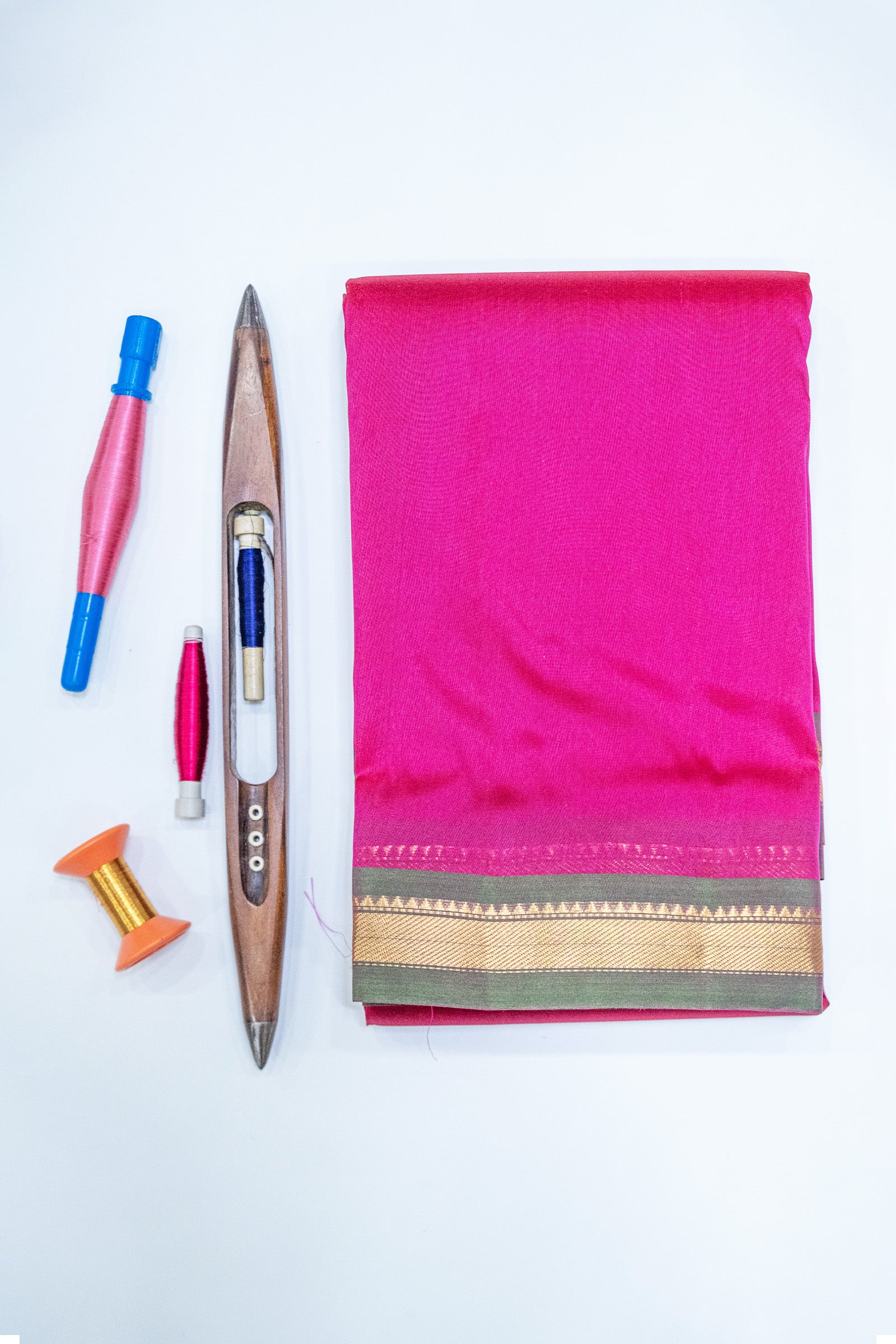 KANCHI TAPE BORDER PLAIN SEMI SOFT SILK SAREE