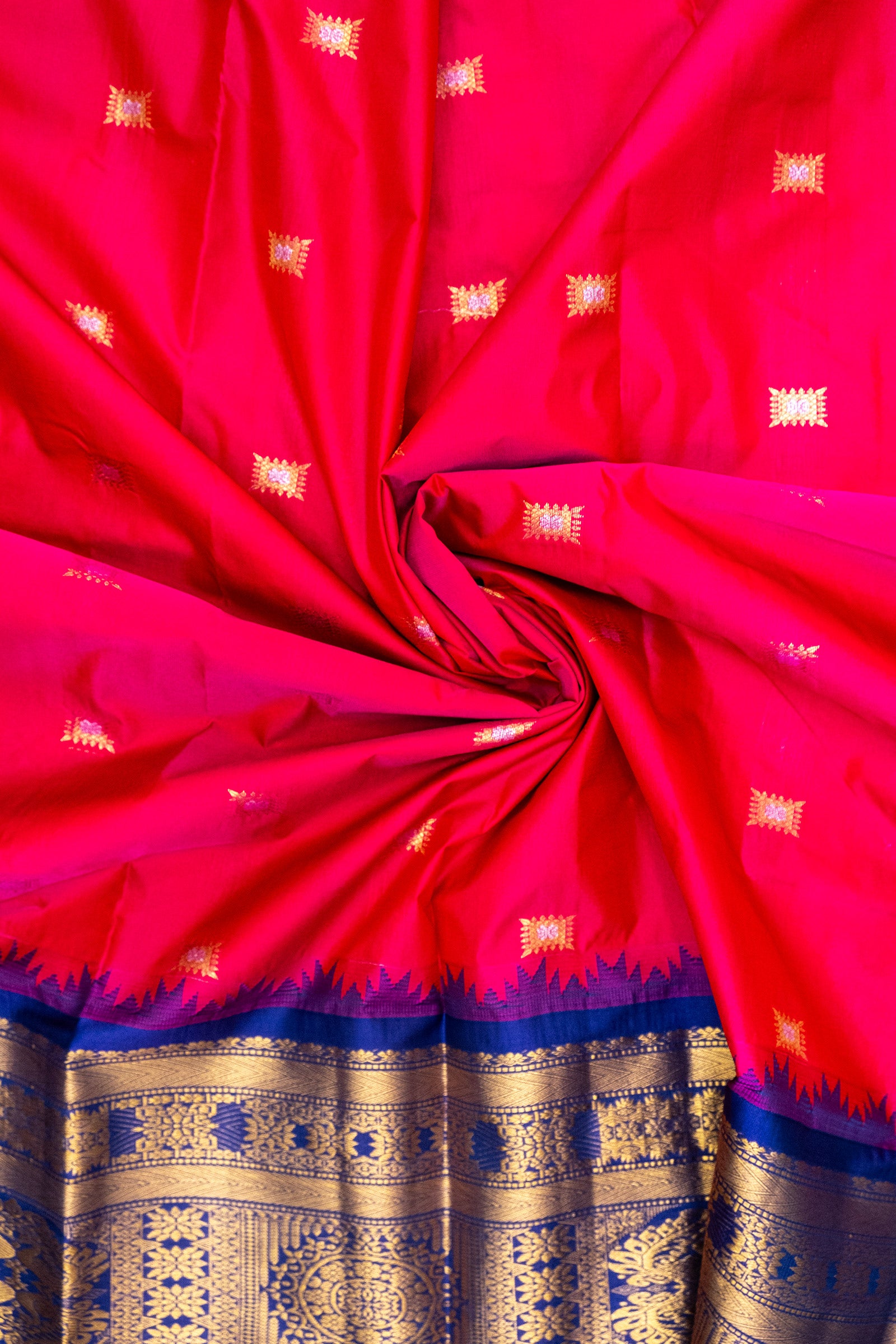 GADWAL SEMI SILK BUTTA SAREE