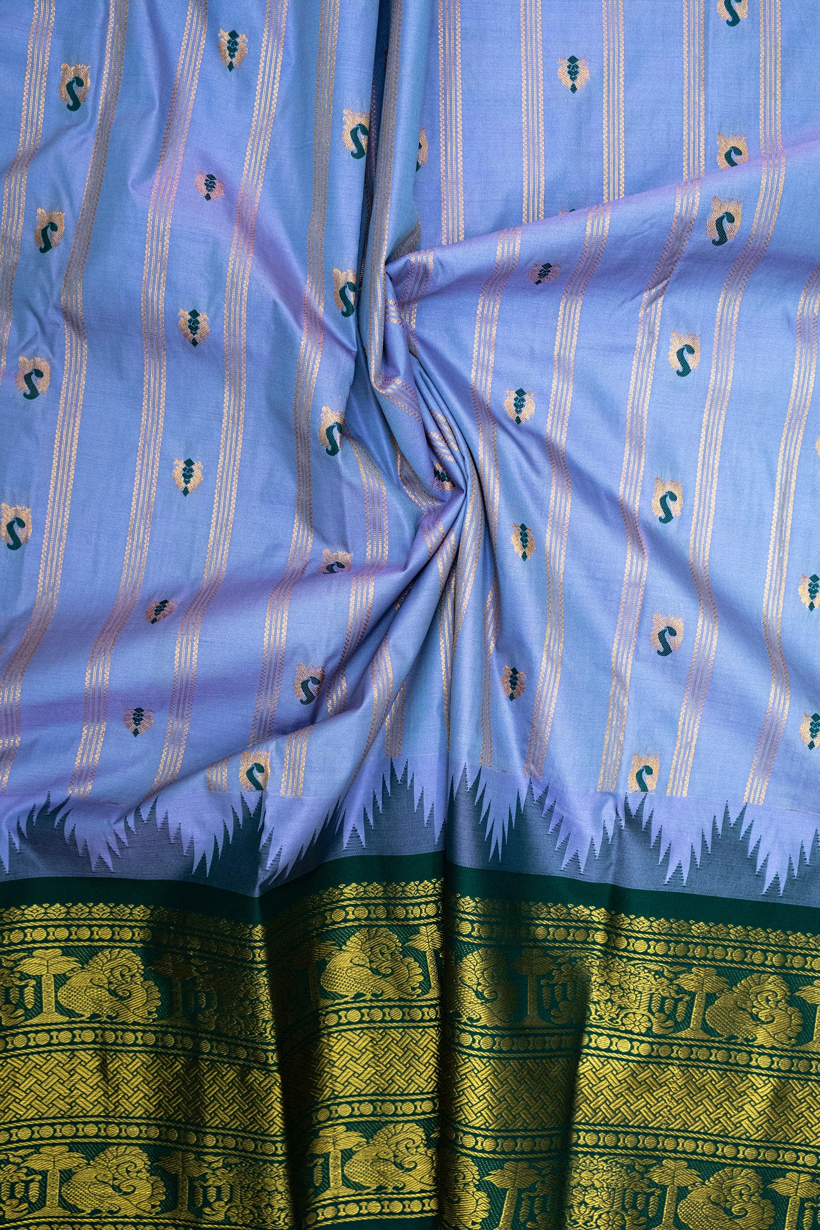 GADWAL SEMI SILK STRIPES SAREE