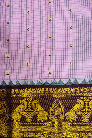 GADWAL SEMI SILK CHECKS SAREE