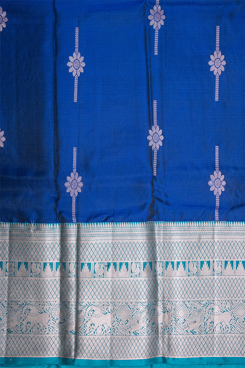 BLUE & GREEN - DHARMAVARAM HANDLOOM PURE SILK SAREE