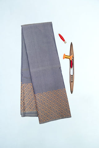 GREY & GOLD - KANCHIPURAM SOFT SILK SAREE