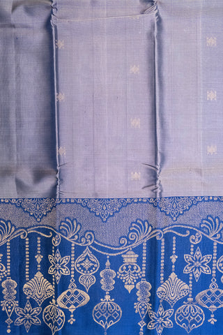 TEAL BLUE & LAVENDER - KANCHIPURAM HANDLOOM PURE SILK SAREE