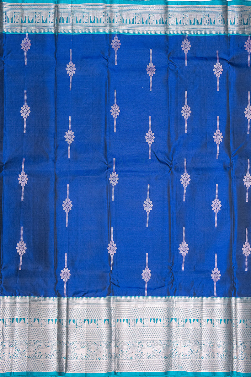 BLUE & GREEN - DHARMAVARAM HANDLOOM PURE SILK SAREE