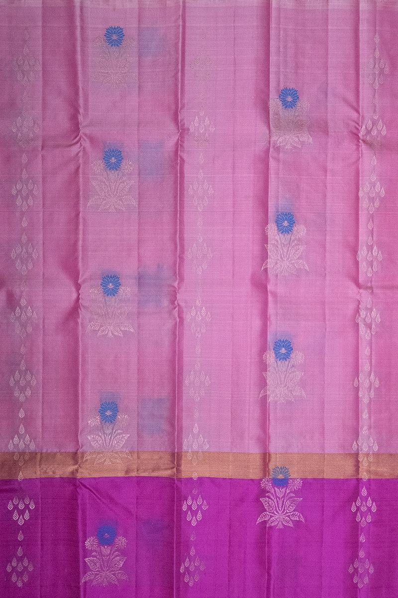 BABY PINK & PINK - KANCHIPURAM HANDLOOM PURE SILK SAREE