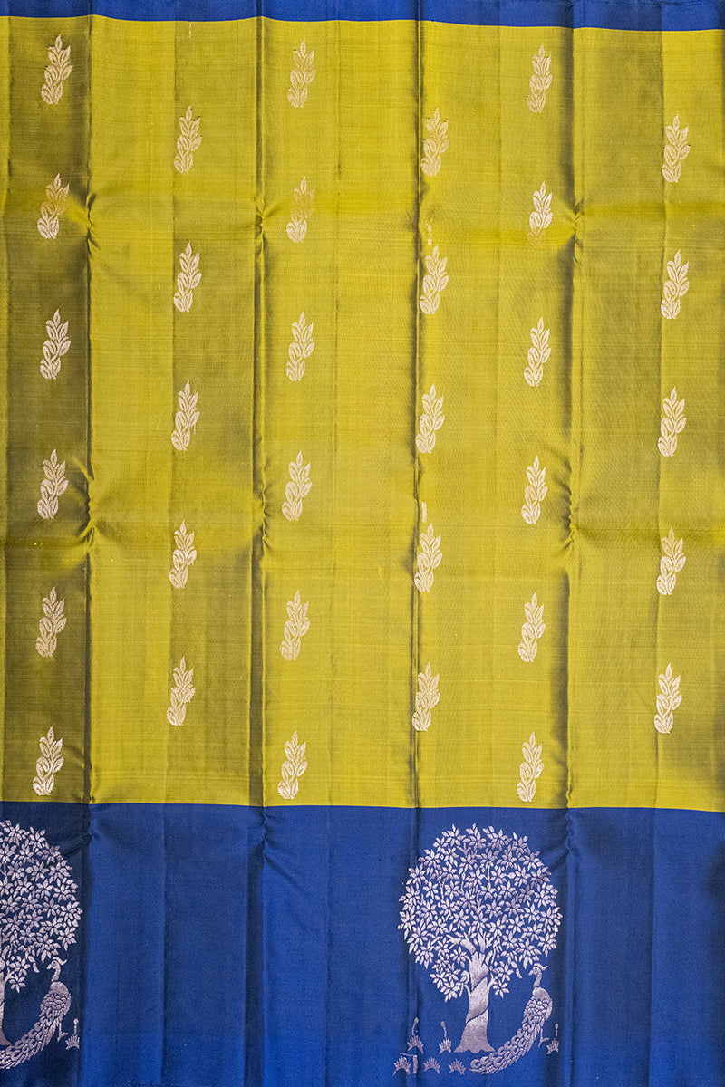 PEACOCK UNDER THE TREE - UPPADA HANDLOOM PURE SILK SAREE