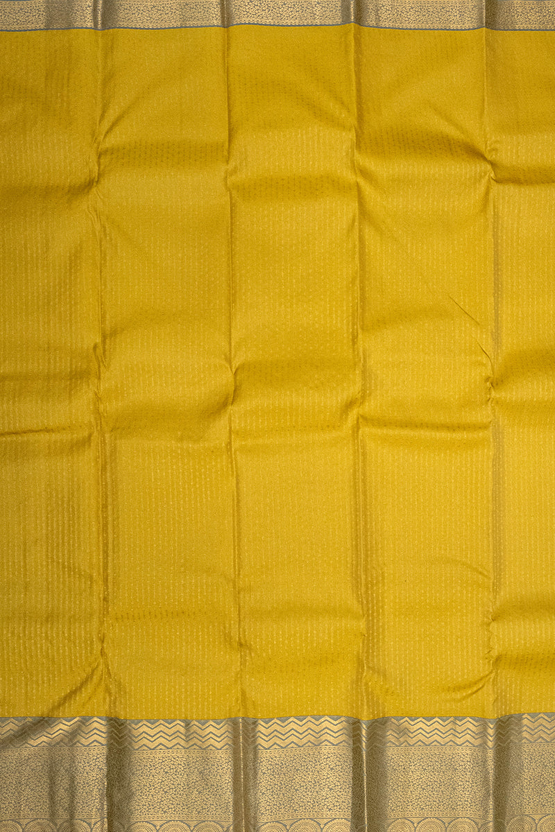 YELLOW & GREY - DHARMAVARAM HANDLOOM PURE SILK SAREE