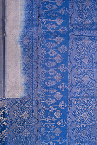 TEAL BLUE & LAVENDER - KANCHIPURAM HANDLOOM PURE SILK SAREE