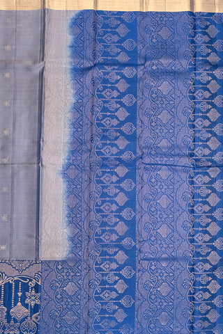 TEAL BLUE & LAVENDER - KANCHIPURAM HANDLOOM PURE SILK SAREE