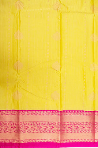 YELLOW & PINK - KANCHIPURAM KORVAI SEMI SILK SAREE