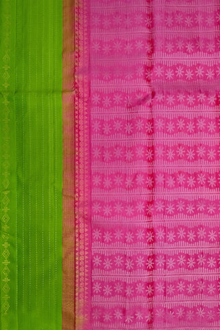 GREEN & PINK - KANCHIPURAM HANDLOOM PURE SILK SAREE