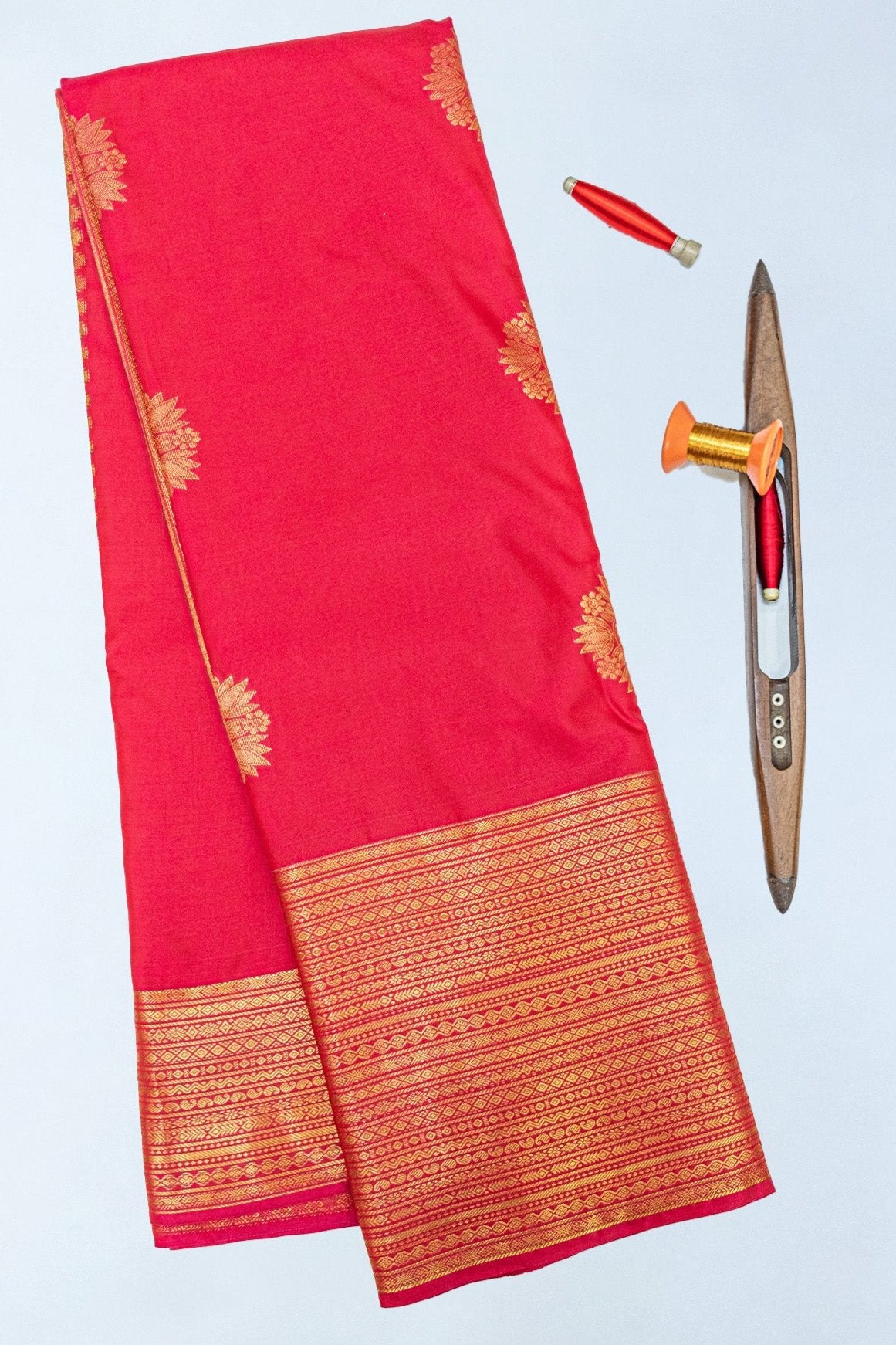 RED & GOLD - KANCHIPURAM SOFT SILK SAREE