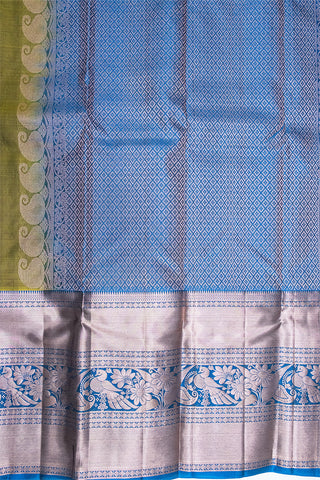 OLIVE & BLUE - DHARMAVARAM HANDLOOM PURE SILK SAREE