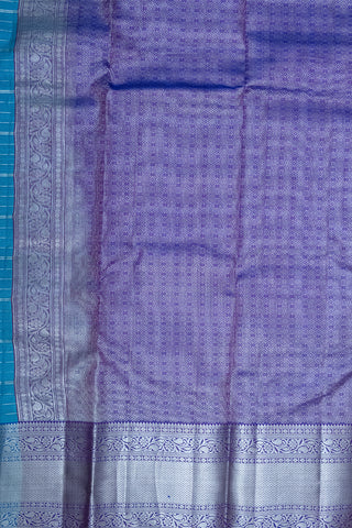 PURPLE & SKY BLUE - DHARMAVARAM HANDLOOM PURE SILK SAREE