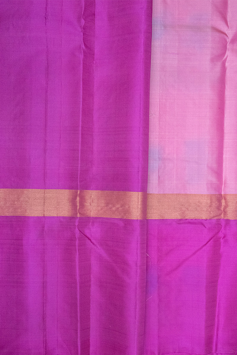 BABY PINK & PINK - KANCHIPURAM HANDLOOM PURE SILK SAREE