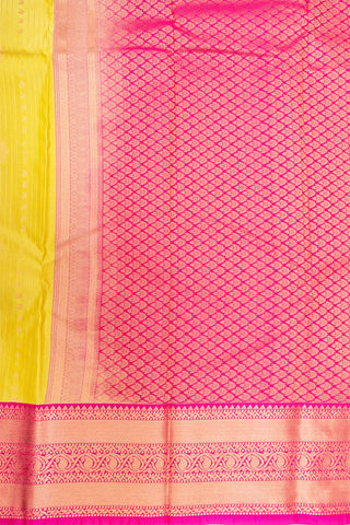 YELLOW & PINK - KANCHIPURAM KORVAI SEMI SILK SAREE