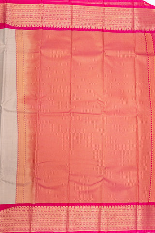 CREAM & PINK - KANCHIPURAM KORVAI SEMI SILK SAREE