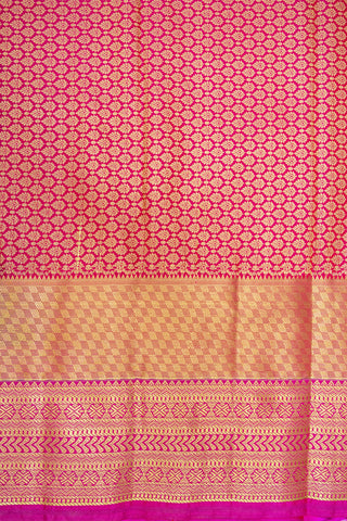 TEAL BLUE & PINK - SEMI KANCHIPURAM SILK SAREE