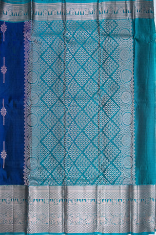 BLUE & GREEN - DHARMAVARAM HANDLOOM PURE SILK SAREE