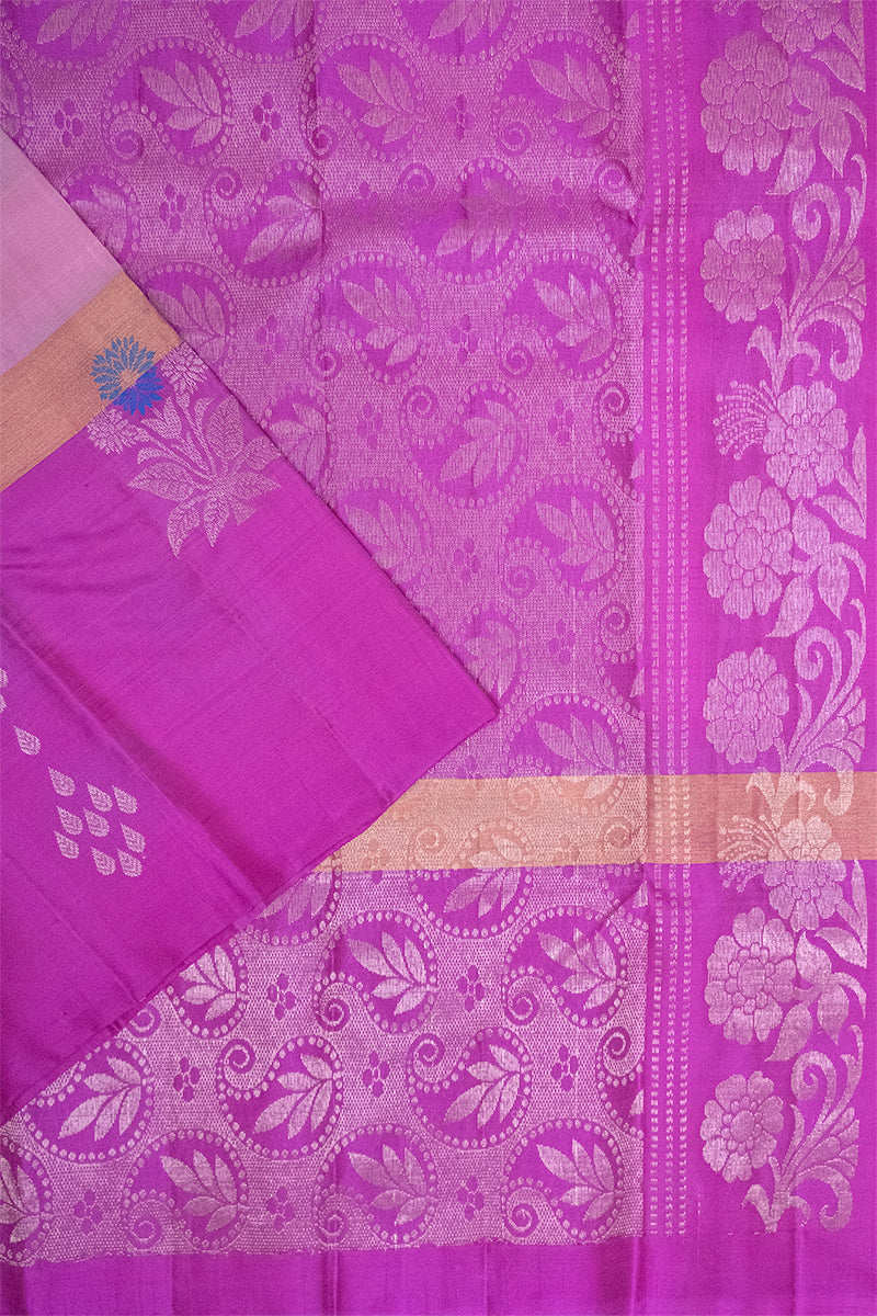 BABY PINK & PINK - KANCHIPURAM HANDLOOM PURE SILK SAREE