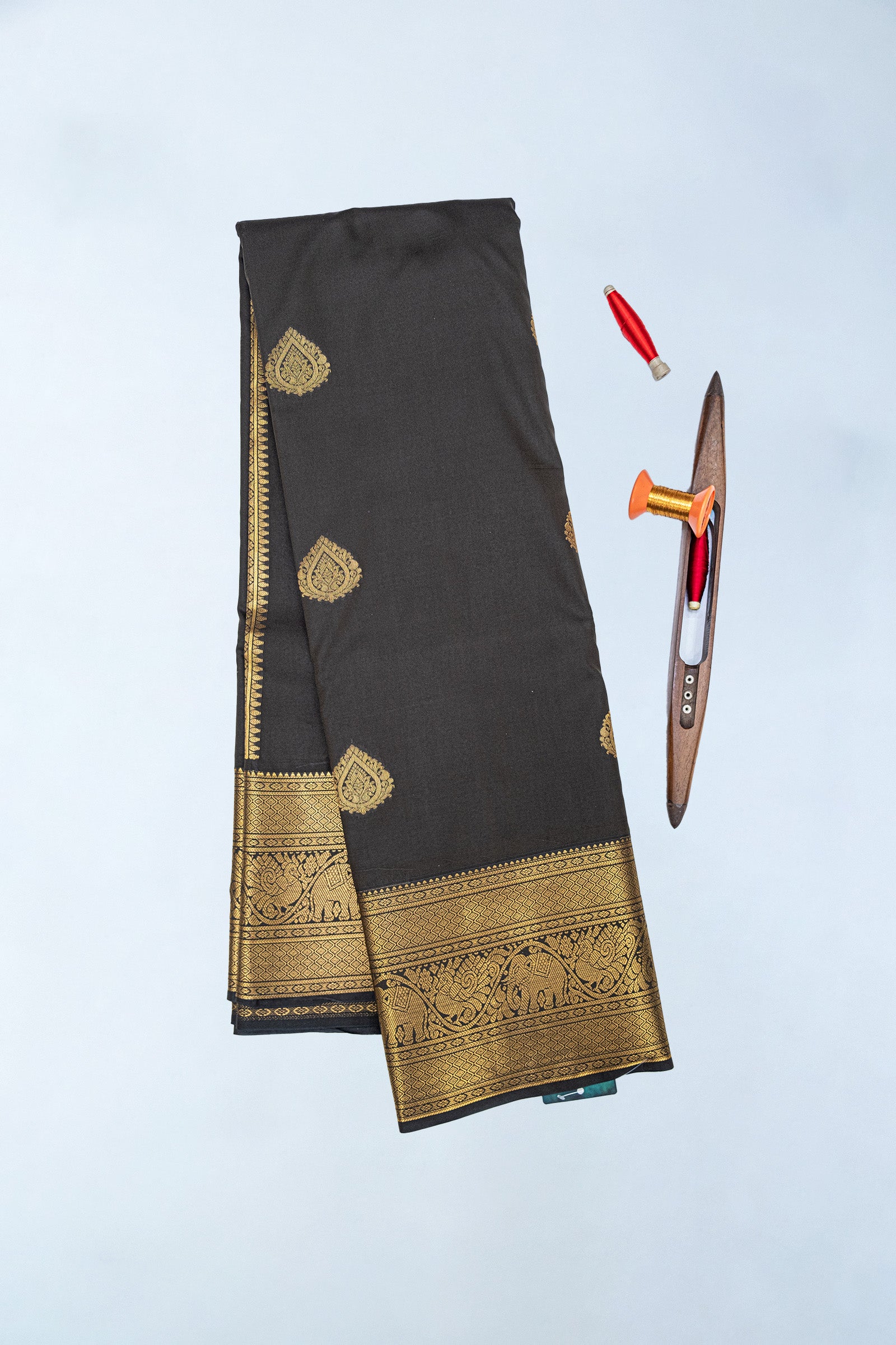 KANCHIPURAM SOFT SILK SAREE - SMALL BUTTA