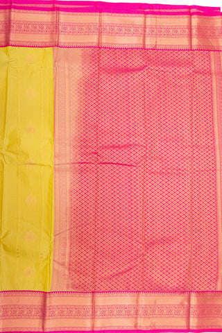 YELLOW & PINK - KANCHIPURAM KORVAI SEMI SILK SAREE