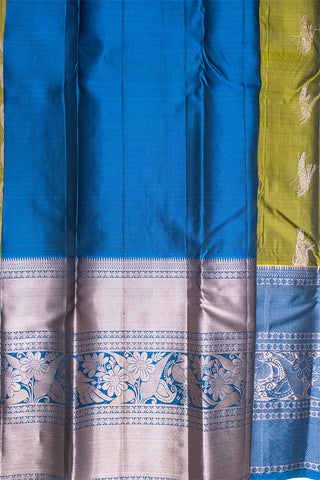 OLIVE & BLUE - DHARMAVARAM HANDLOOM PURE SILK SAREE