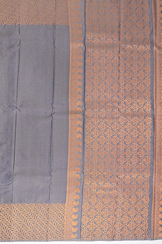 GREY & GOLD - KANCHIPURAM SOFT SILK SAREE