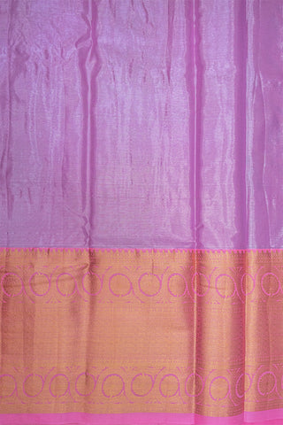 GREY & PINK - DHARMAVARAM BROCADE SILVER TISSUE SILK SAREE