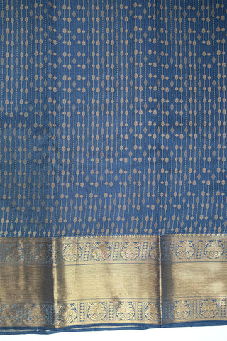 KANCHIPURAM SOFT SILK SAREE - SMALL STRIPES