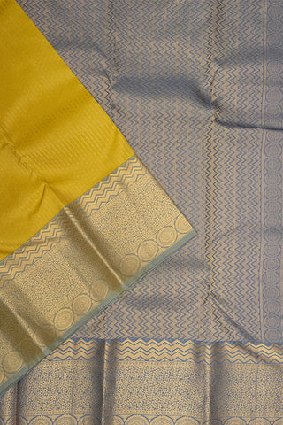 YELLOW & GREY - DHARMAVARAM HANDLOOM PURE SILK SAREE