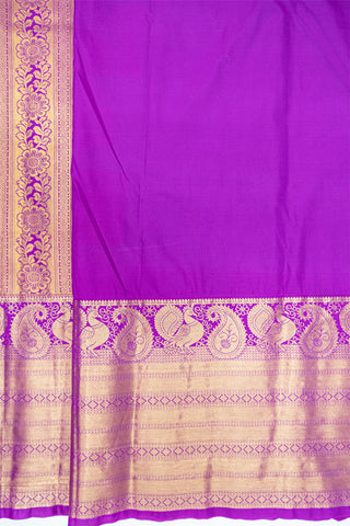 CGREEN & PURPLE - SEMI KANCHIPURAM SILK SAREE