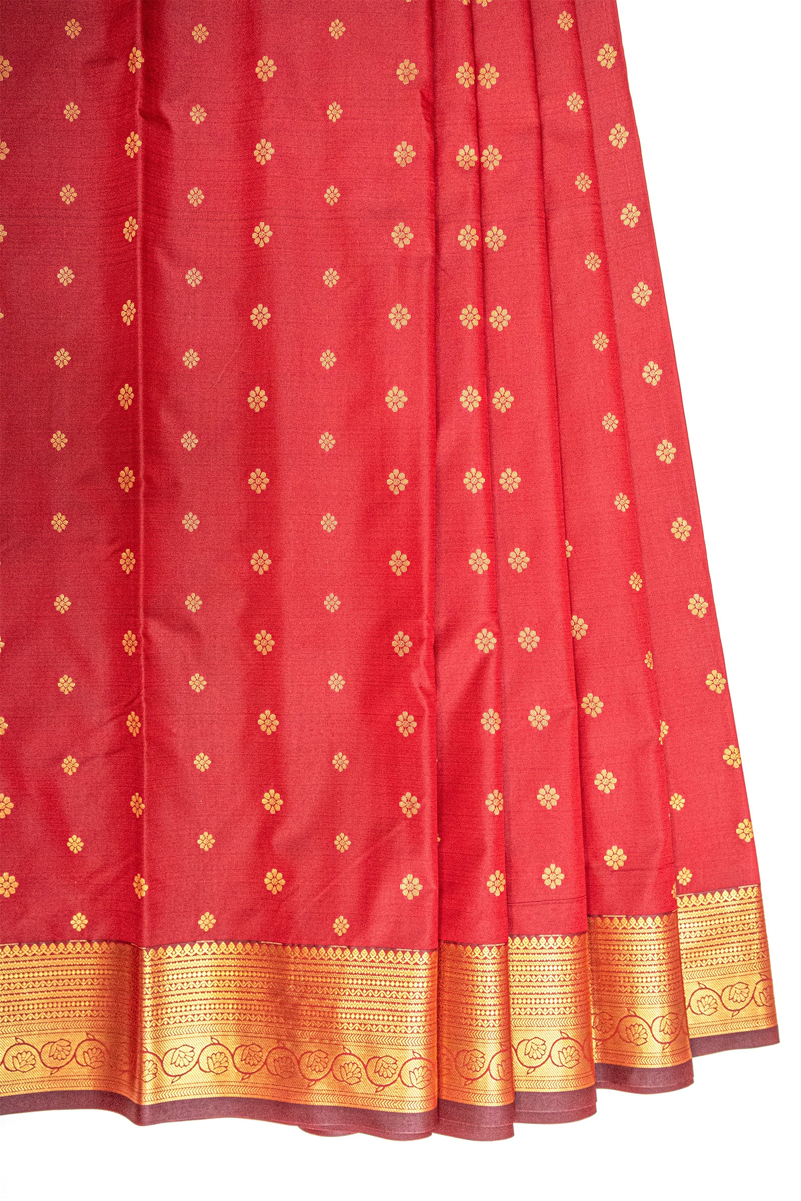 MAROON & GOLD - KANCHIPURAM SOFT SILK SAREE