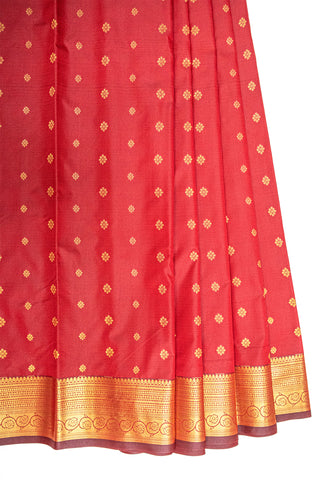 MAROON & GOLD - KANCHIPURAM SOFT SILK SAREE