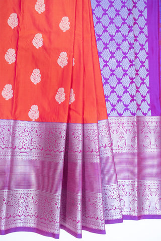 DHARMAVARAM SEMI SILK SAREE - BIG BORDER & MOTIFS