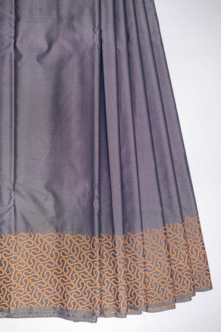 GREY & GOLD - KANCHIPURAM SOFT SILK SAREE