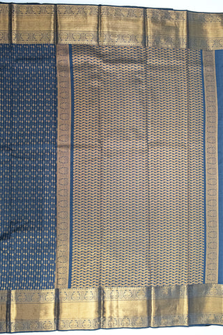 KANCHIPURAM SOFT SILK SAREE - SMALL STRIPES