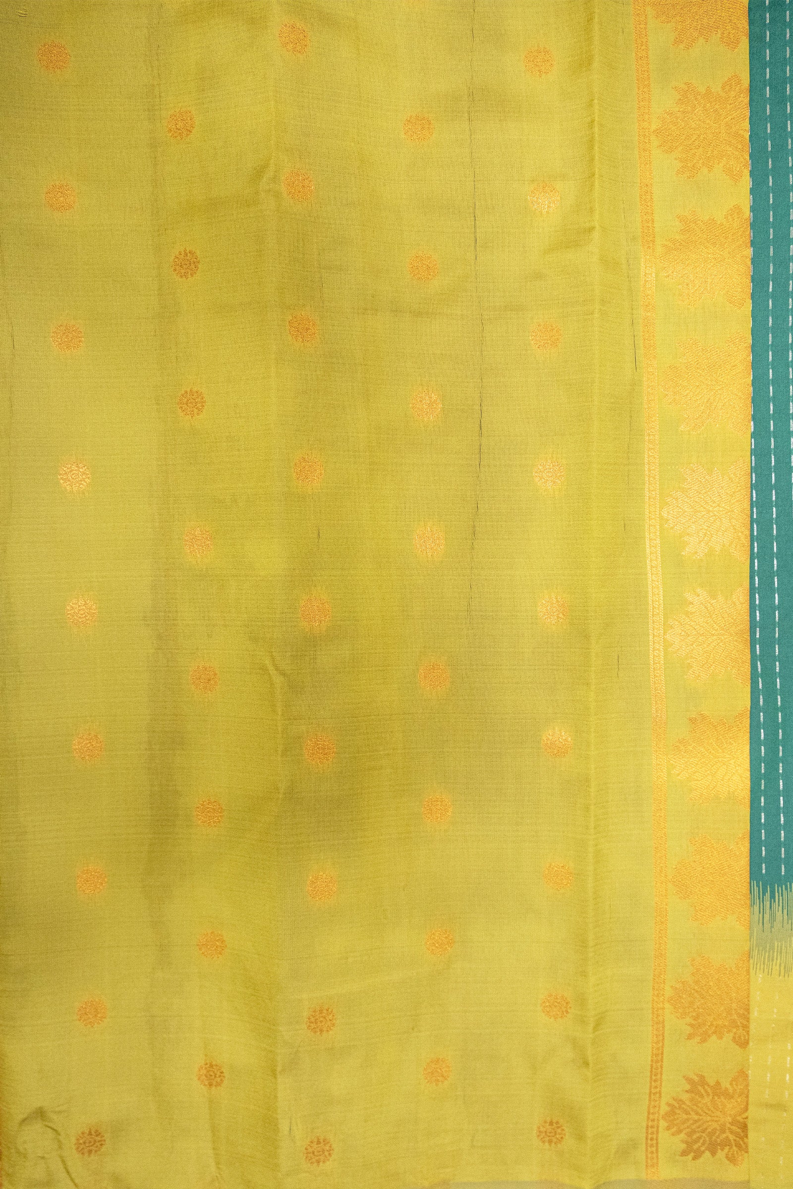 SOUTH ORIGINAL CONTRAST VARSHAM BUTTA SEMI SILK SAREE