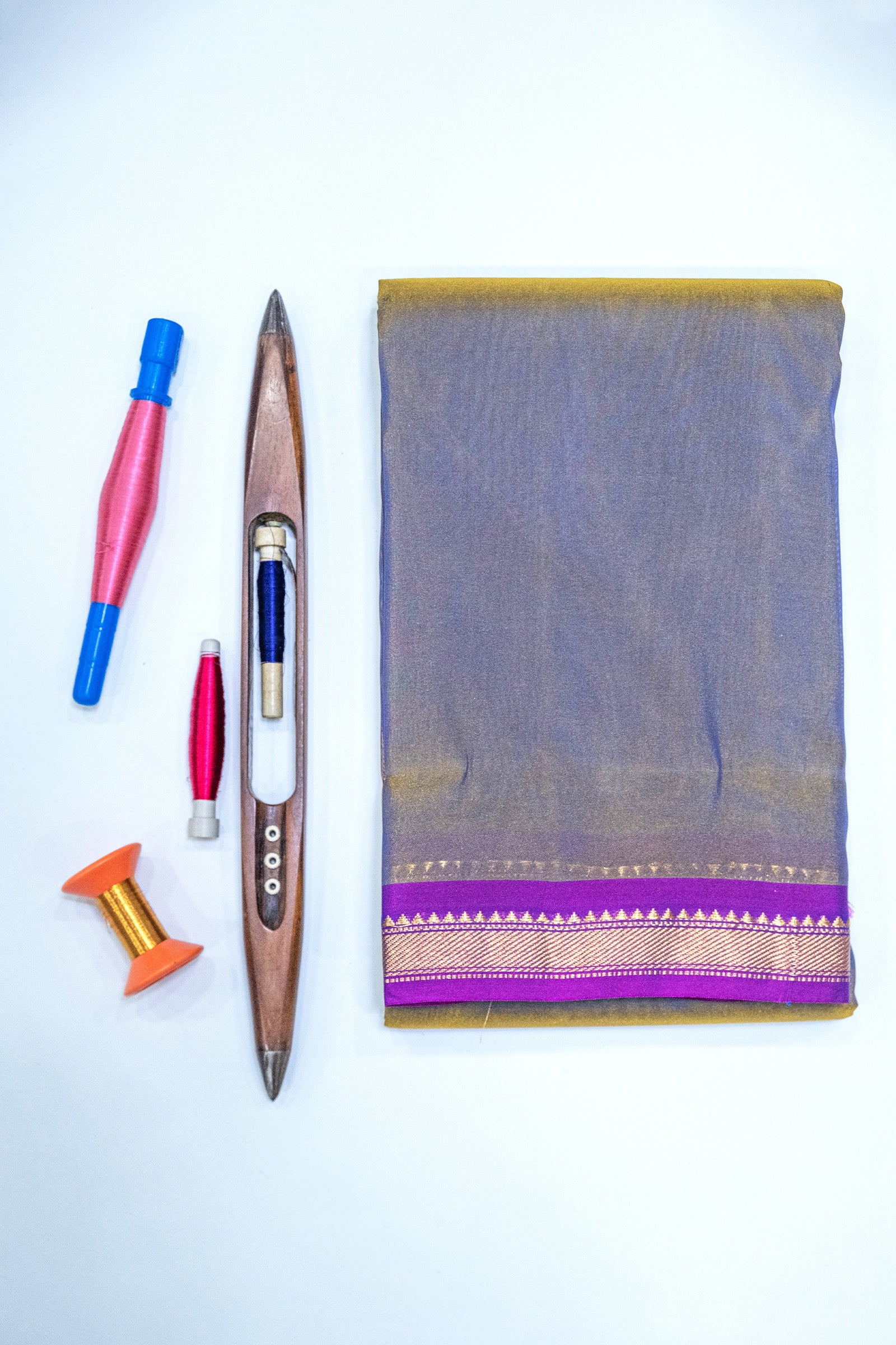 KANCHI TAPE BORDER PLAIN SEMI SOFT SILK SAREE