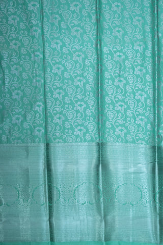 SEA GREEN - DHARMAVARAM PASTEL TISSUE SEMI SILK SAREE