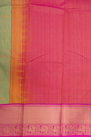 GREEN & PINK - KANCHIPURAM KORVAI SEMI SILK SAREE